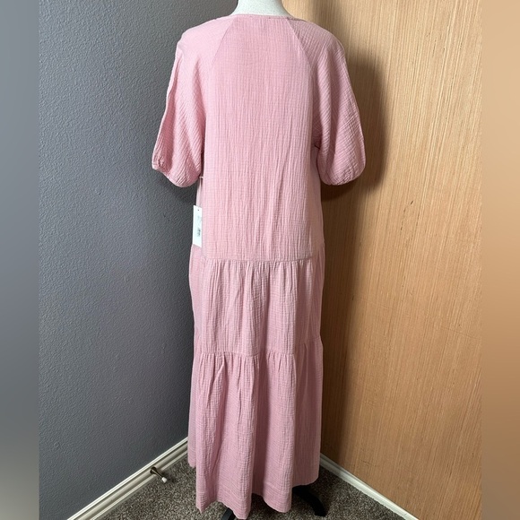 Johnny Was CALME Raglan Tiered Crinkle Gauze Dress, Size Small (v) - Picture 4 of 8